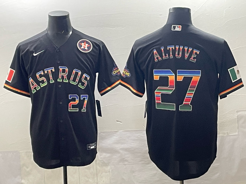 2025 Houston Astros 27 Altuve black Nike MLB Jersey style 003